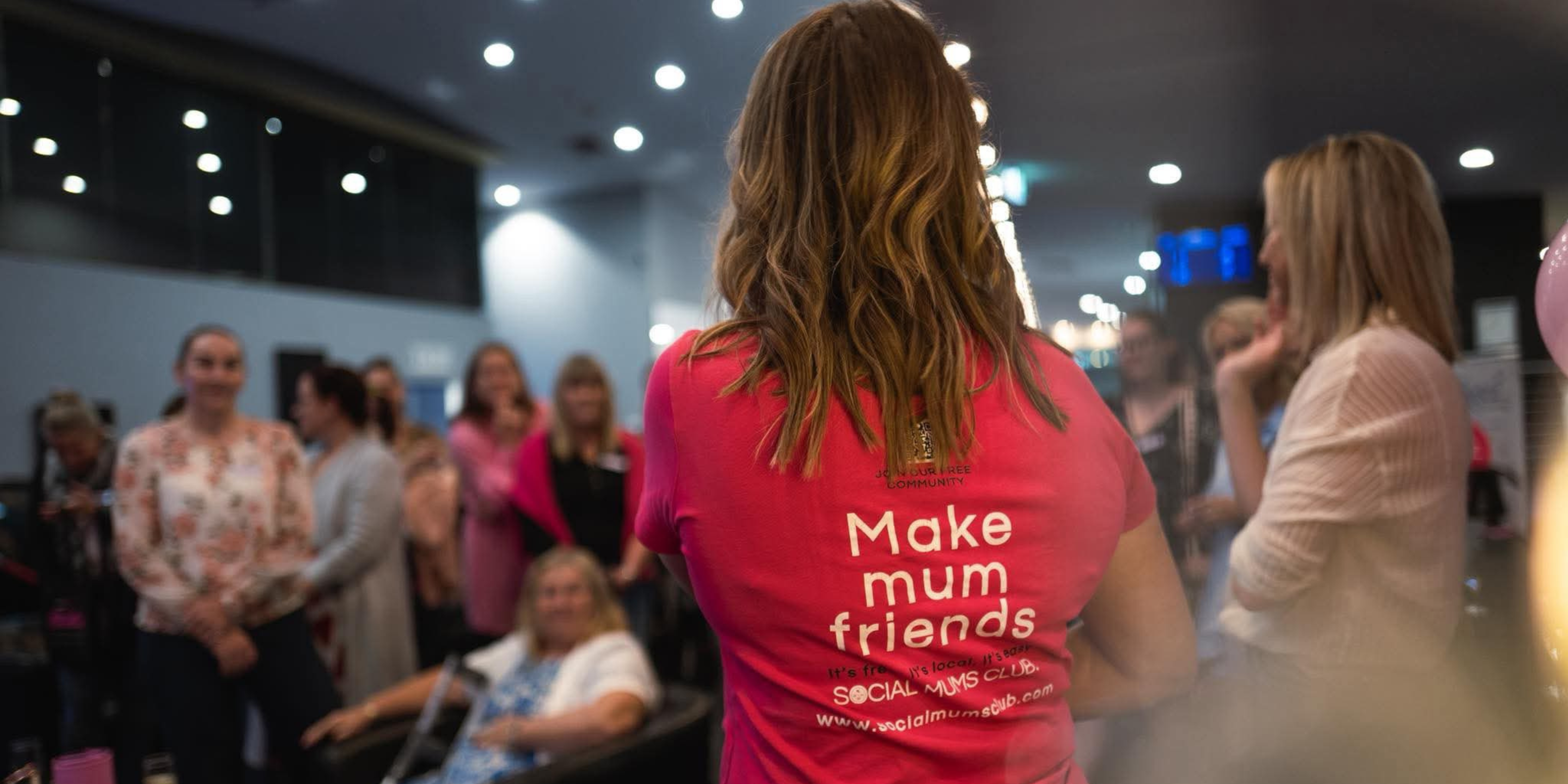 Mums connecting at a local club event